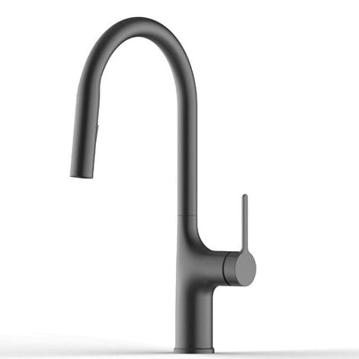 Amsterdam -Polished Rose Gold-White-Brushed Gold- Gold- Black Two Tone  Kitchen Faucet with pull out dual sprayer