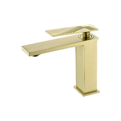 Brushed gold-Grey Gun- Black  single hole bathroom faucet