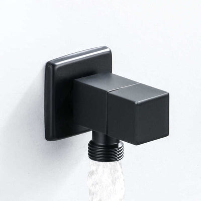 Black matte shut off valve