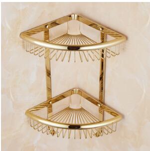 Gold polished bathroom accessories