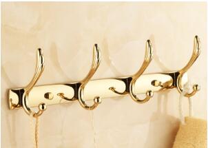 Gold polished bathroom accessories