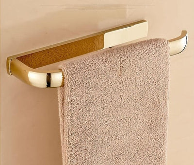 Gold polished bathroom accessories