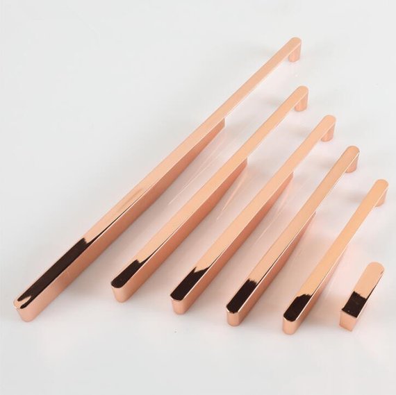 Rose Gold Polished Cabinet Door Handles