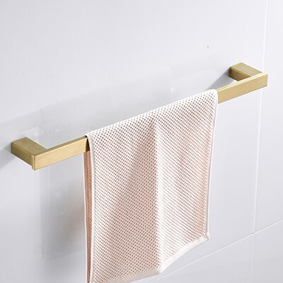 Brushed gold bathroom accessories