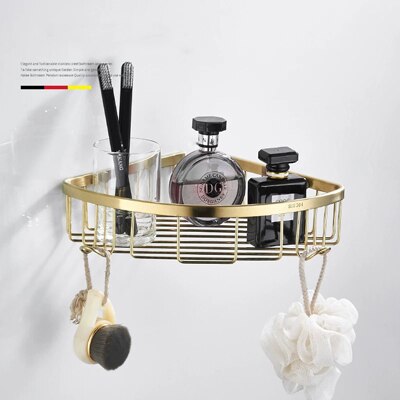 Brushed gold bathroom accessories