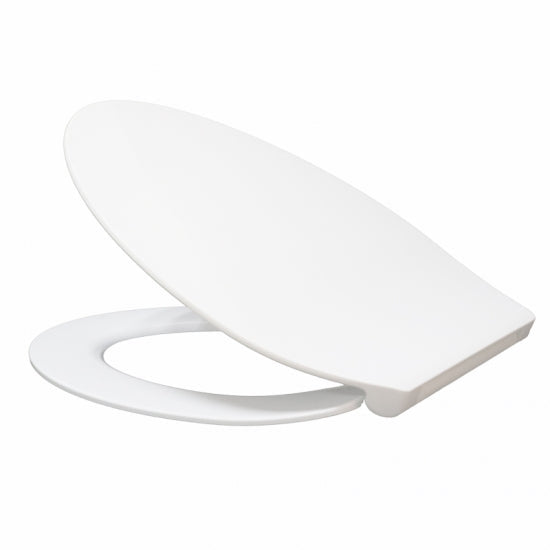 Elongated soft close and removable toilet seat for Sani Canada toilets