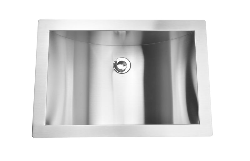 Brushed Gold -Matte Black -Brushed Nickel Rectangular Stainless Steel Undermount Bathroom sink