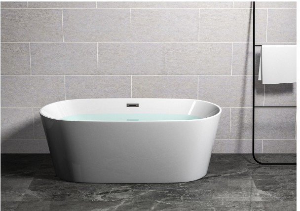 Oval Acrylic Freestanding Bathtub 55"