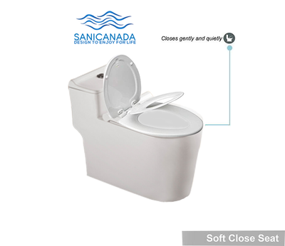 Sani Canada one piece toilet compact elongated dual flush 923