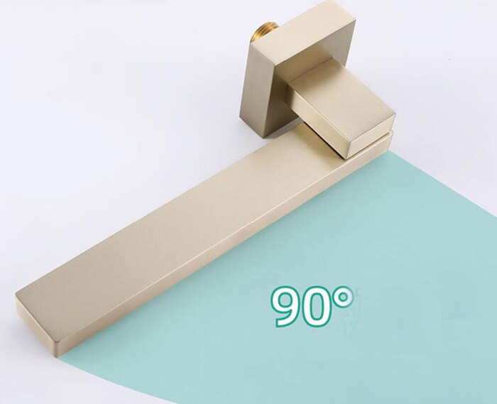 Brushed gold wall mounted bathtub filler faucet