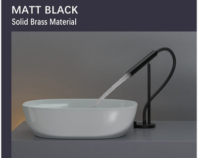 Matte Black Bathroom Single Hole Faucet