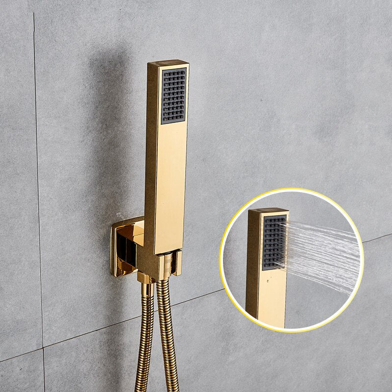 London-Gold Polished -Thermostatic Shower System 2/3 Ways function