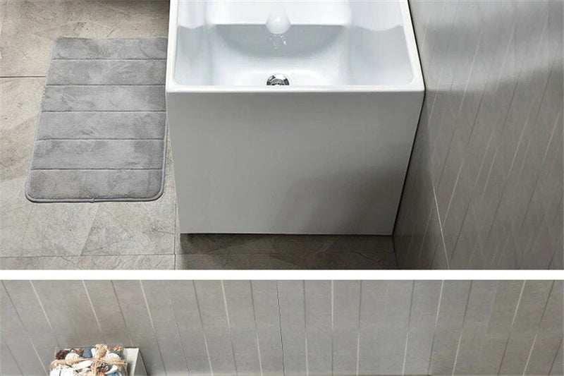 Rectangular Freestanding Bathtub with seat