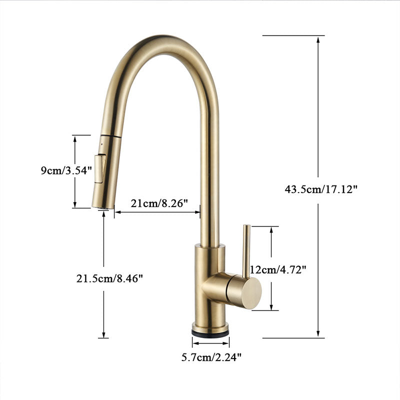 Brushed Gold Touchless Kitchen Faucet