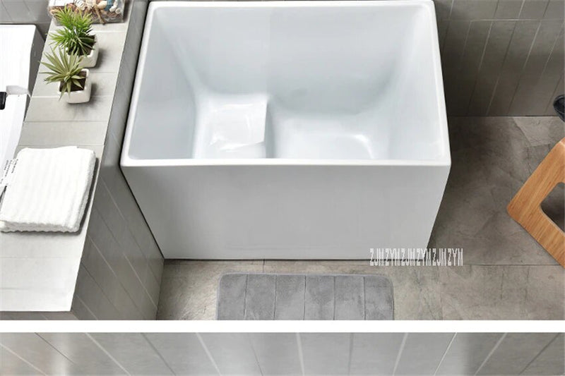 Rectangular Freestanding Bathtub with seat