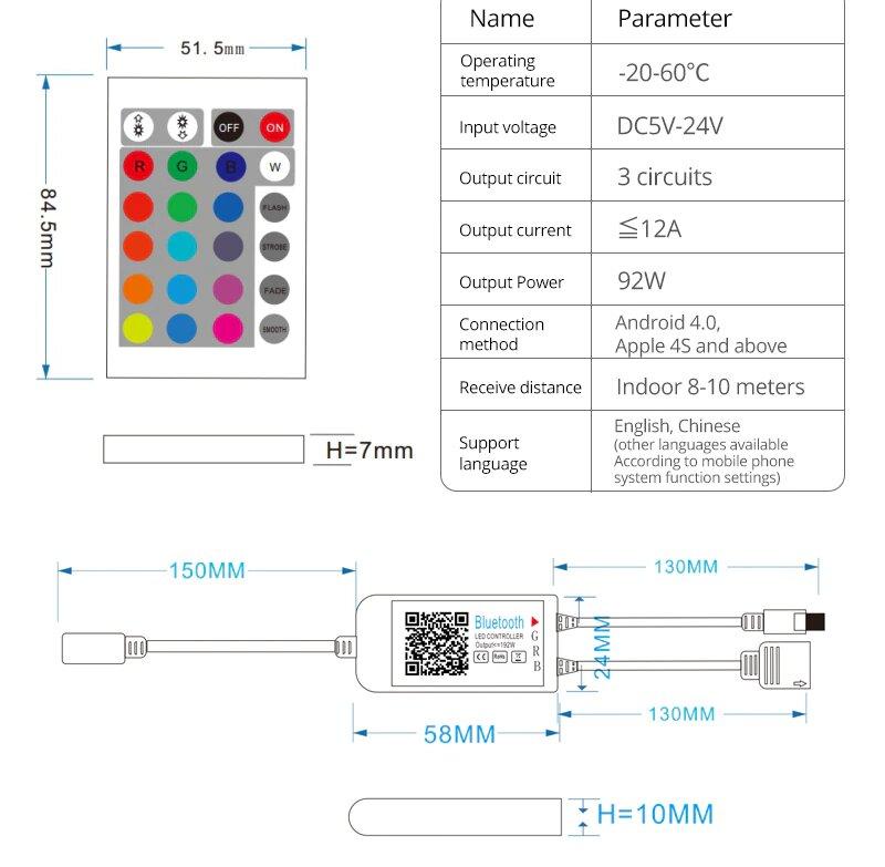 Smart LED 24" X 24" Inches Flush Ceiling Mount  Bluetooth Wifi Music Head Colorful LED Multi function Shower Kit