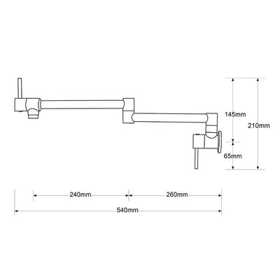 Modern Wall Mounted Cold Water Pot Filler Faucet