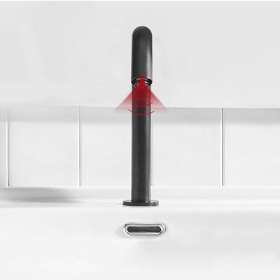 Black Matte Commercial  Sensor Bathroom Single Hole Faucet
