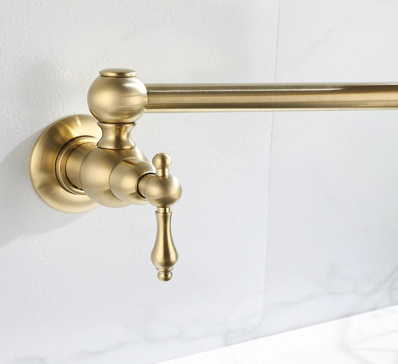 Brushed Gold Traditional Wall Mounted Cold Water Pot Filler Faucet