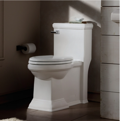 American Standard Town Square One-Piece FloWise Elongated Right Height Toilet, White, with Seat