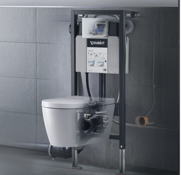 Duravit wall mounted carrier tank