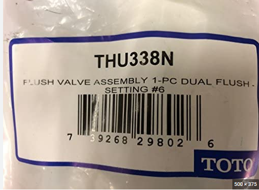 Toto THU338N Flush Valve Assembly for One Piece Dual Flush