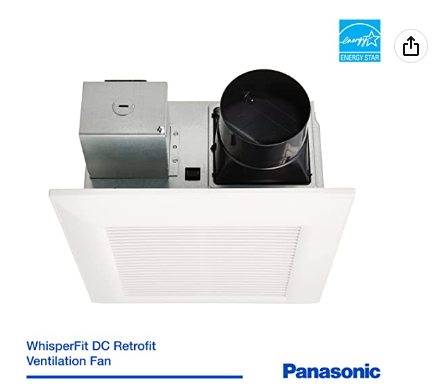 Panasonic Fan FV-0511VF1 WHISPERFIT DC FAN 50, 80 OR 110 CFM