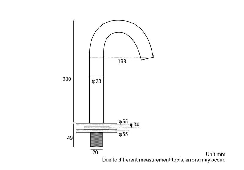 Black Matte Commercial  Sensor Bathroom Single Hole Faucet
