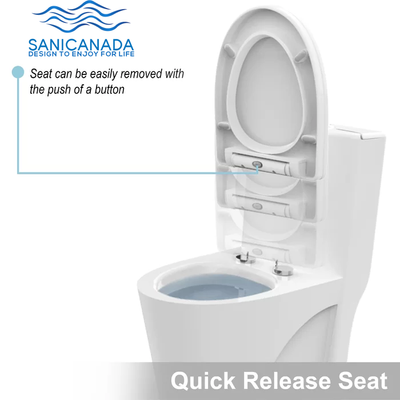 One piece water saver dual flush toilet regular comfort height Sani 932