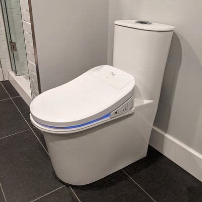 Washlet Electric Bidet Toilet Seat Fully Loaded with remote Control and Sani Canada Toilet 942  Combo