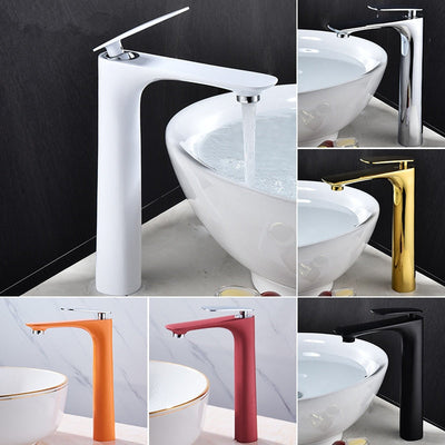 Tall vessel faucet in Orange -colors