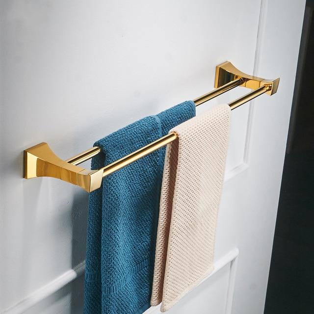 Gold  Bathroom Accessories Towel Ring Bath Corner Shelf Wall Mount Bathroom Products Hook
