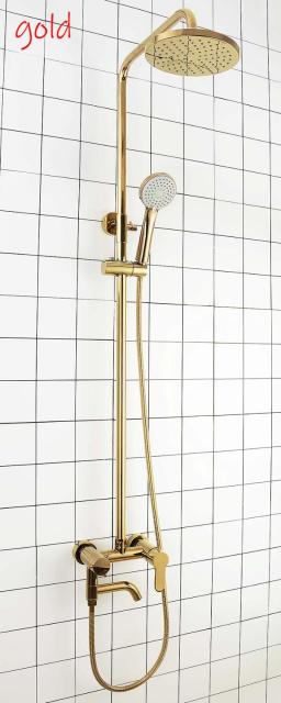 Rose Gold Polished Exposed Shower System Kit