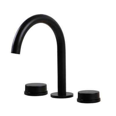Chrome-Black-Brushed gold 8" inch wide spread bathroom faucet