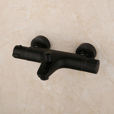 Matte Black Bathtub Faucets Thermostatic Mixer Faucet Constant Temperature Shower Mixer Tap Handheld Bath Shower Set