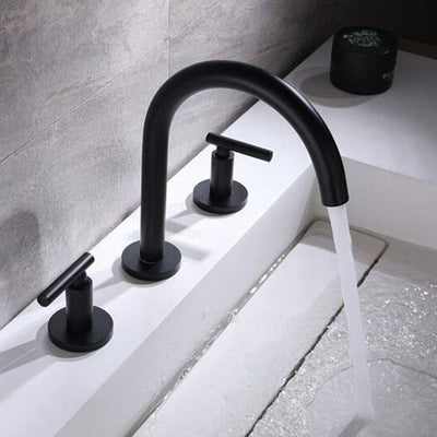 Gold -Black - Rose Gold 8 Inch Wide Spread Lavatory Faucet