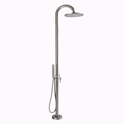 Outdoor Floor Standing  LED 2 Way Shower Ultrahigh 360 Rotation Swivel Spout with Hand Held Sprayer