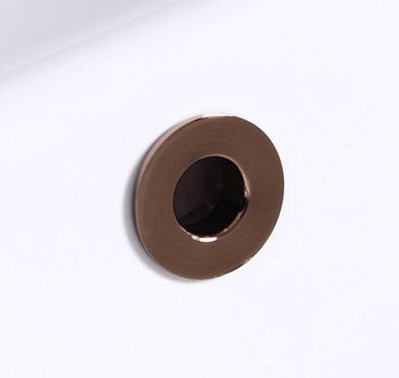 Rose Gold polished Pop Up Drain  Assembly Replacement Kits Stopper, Flip Top, Overflow
