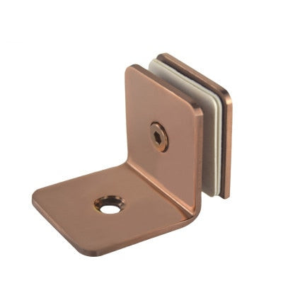Rose gold polished shower glass door clamp  and U  channels