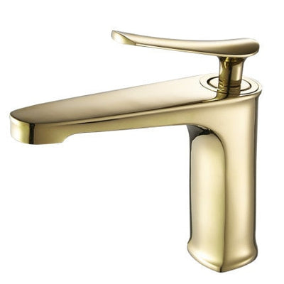 Gold Polished or Two tone Single hole bathroom faucet