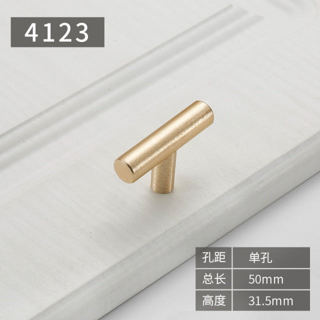 Gold polished cabinet door handles and knobs