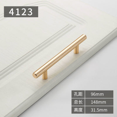 Gold polished cabinet door handles and knobs