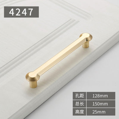 Gold polished cabinet door handles and knobs