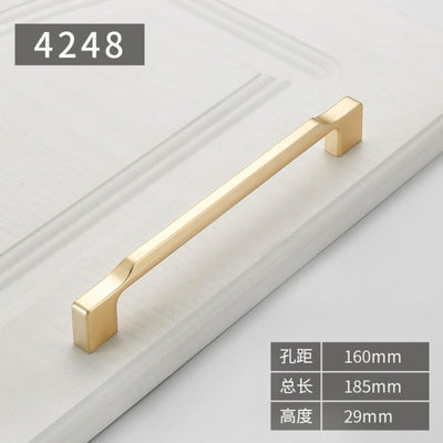 Gold polished cabinet door handles and knobs