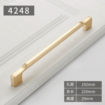 Gold polished cabinet door handles and knobs