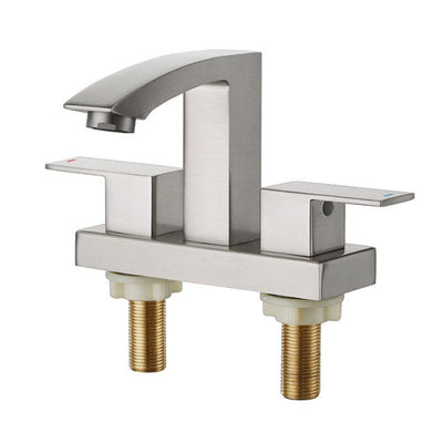Brushed gold-Black 4 Inches widespread bathroom faucet