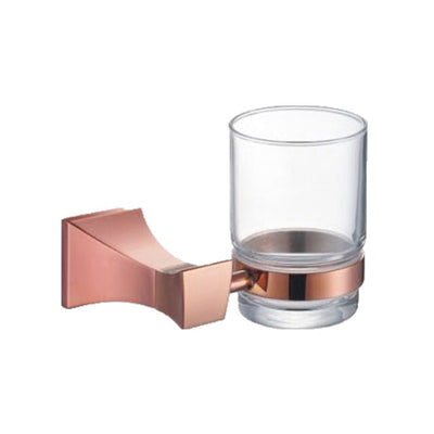Rose gold polish bathroom accessories