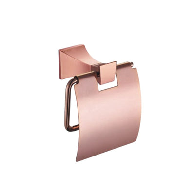 Rose gold polish bathroom accessories