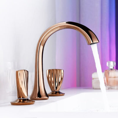New Euro Design 8" Wide Spread Bathroom Faucet
