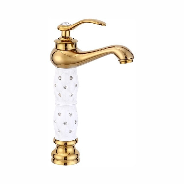 Gold faucet Brass with Diamond/crystal body